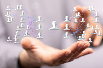 hierarchy connection team group digital