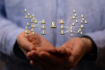 hierarchy connection team group digital