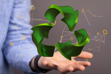 Concept of recycling - 3d rendering eco