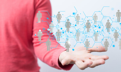 business conference team work connection digital concept