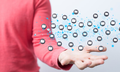 data network 3d digital info