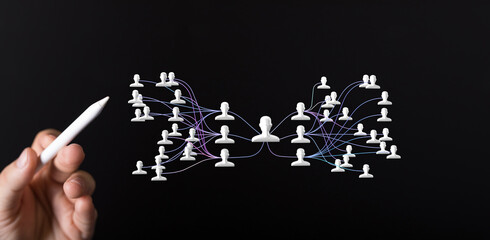 hierarchy connection team group digital