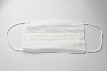 Medical and surgical mask, way to protect against coronavirus is wearing a mask. Hygienic mask that...
