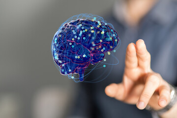 brain science neuron cocnept human brain illustration