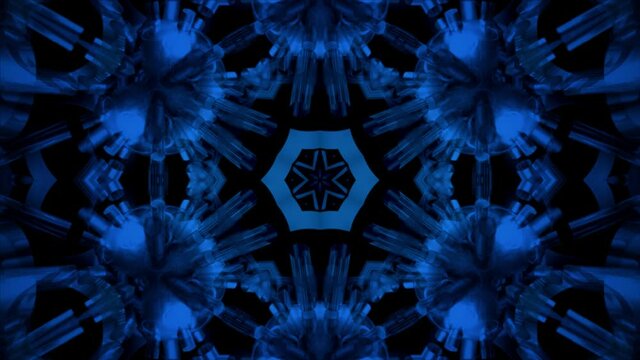 Abstract kaleidoscope background animation. Suitable on chaotic graphic composition