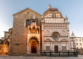 Piazza Vecchia view in Bergamo City.