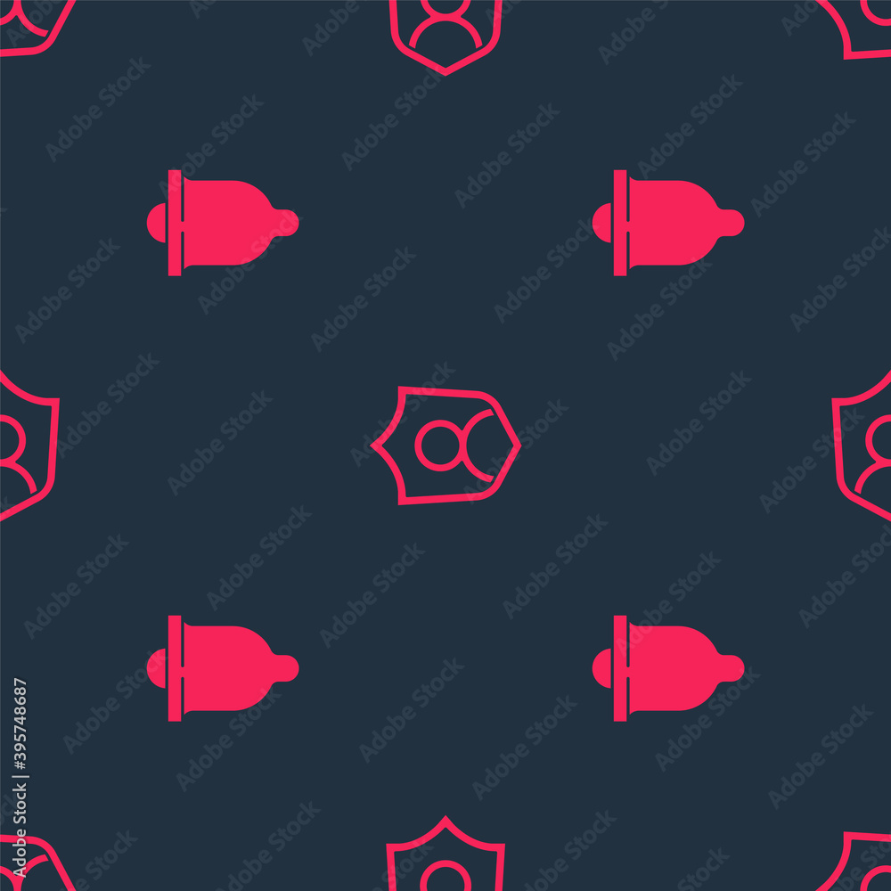 Poster set motion sensor and user protection on seamless pattern. vector.