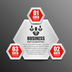 Abstract 3D digital illustration Infographic. Vector illustration can be used for workflow layout, diagram, number options, web design.