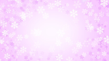 Beautiful background with winter decorative snowflakes 