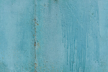 abstract background of painted turquoise old metal surface