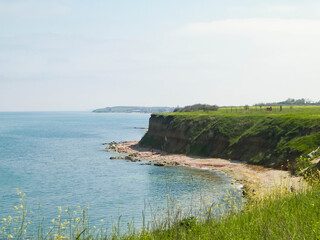 Cliffs on the Black Sea coast, Romania.