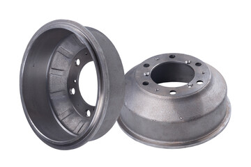 Car brake wheel. Isolated on white with clipping path