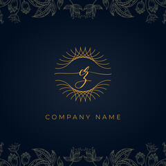 Elegant luxury letter CZ logo. - obrazy, fototapety, plakaty