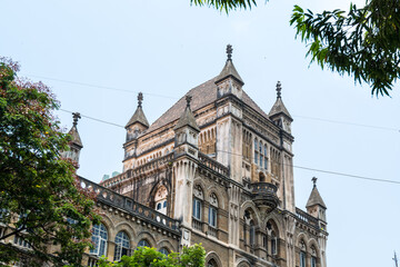 Fototapeta na wymiar Builing of Elphinstone College an old British colonial buildings in Mumbai, India