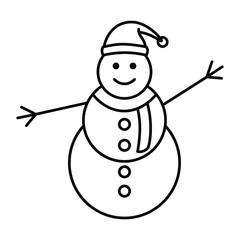 Vector illustration of a snowman icon 2