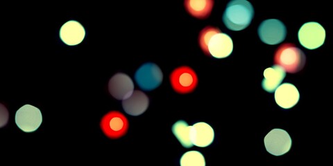 Glowing Bokeh In Black Blackground