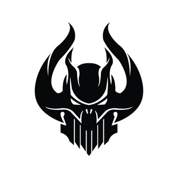 Warrior Viking Scary Dark Knight Mascot Helmet Character Design