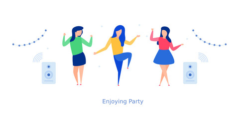 Enjoying Party Illustration 