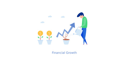 Fototapeta na wymiar Financial Growth Illustration 