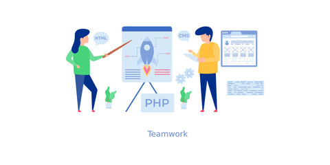 Teamwork Vector Illustration