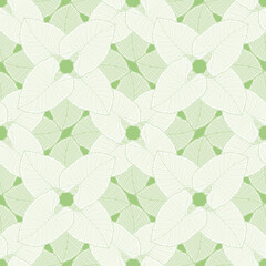 Elephant ear leaf seamless illustration pattern. Green lattice foliage vector wallpaper background.