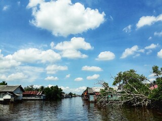 Fototapeta na wymiar Image Panorama River South Borneo 