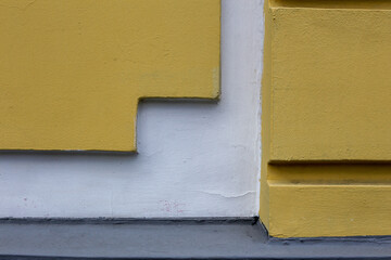 Wall pattern of the ancient structure of buildings in a city. Geometrical and minimalist design.