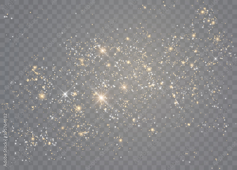 Poster light glow effect stars. vector sparkles on transparent background. christmas abstract pattern. spar