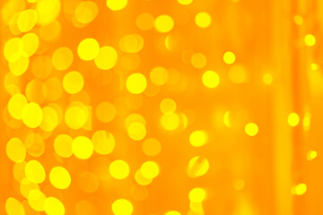 Abstract bright background. Blurred golden bokeh. Atmospheric template