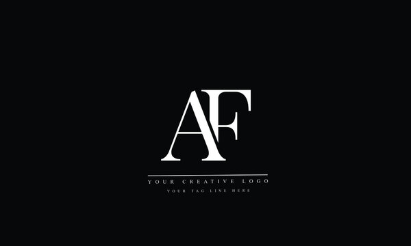AF, FA, A, F Letter Logo Design with Creative Modern Trendy Typography


