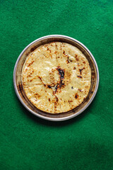 Fresh Homemade Indian Corn Bread. Makki ki Roti.