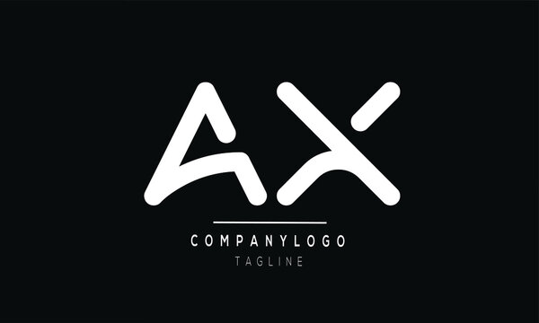 AX initials monogram letter text alphabet logo design