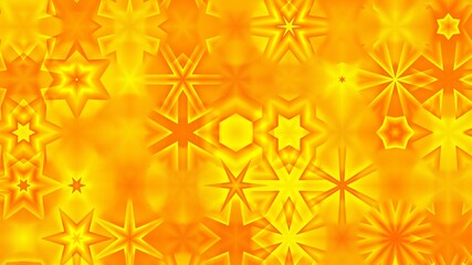 Abstract gold background. Bright shiny background for Christmas poster, letterhead, invitation card, greeting card and visiting card. Design for curtains, sari and T shirt. Glittering stars. 3D Art.