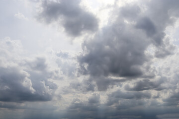 Stunning dark cloud formations right before a thunderstorm