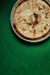 Fresh Homemade Indian Corn Bread. Makki ki Roti.