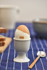 Boiled egg lookalike Hitler hair and moustache