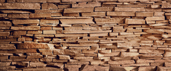 Background, wall of stone plates