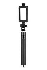 Black selfie stick isolated on white