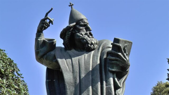 Gregory of Nin statue in Split, Croatia. Close-up view of Gregory of Nin statue in Split, Croatia.