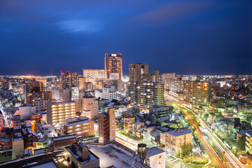 Kanazawa, Japan Downtown City Skyline