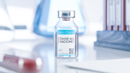 Impfstoff Corona, Sars-Cov-2, Covid-19 auf Labortisch