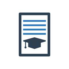 student graduation document icon	
