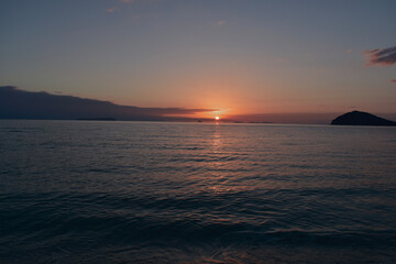 sunset over the sea