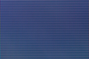LED IPS panel pixels or monitor screen display panel texture macro view. Colorful led screen for background and design with copy space for text or image.