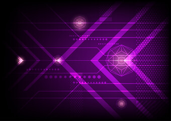 abstract network technology background, digital arrow shape