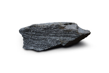gneiss rock isolated on white background.