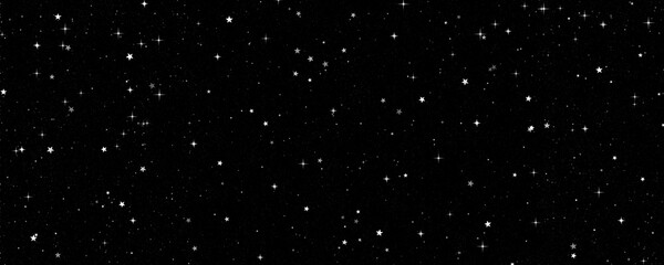 Glint of bright white stars in the night sky - obrazy, fototapety, plakaty