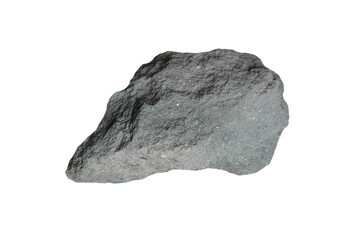 piece of Andesite extrusive igneous rock isolated on white background.