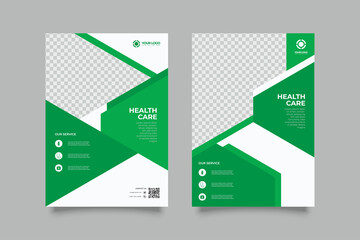 Set of medical brochure, annual report, flyer design templates in A4 size. Vector illustrations for medical, healthcare, pharmacy presentation, document cover and layout template designs.