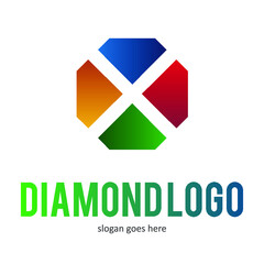 Diamond logo icon symbol template design 